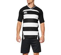 Canterbury Men's Vapodri Evader Hooped Rugby Jersey, Black, XS