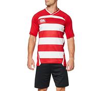 Canterbury Men's Vapodri Evader Hooped Rugby Jersey, Flag Red, XL