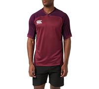 Canterbury Men's VapoDri Evader Hooped Rugby Jersey | VapoDri Technology | Pro Athletic Fit | Durable Technical Rugby Jersey, Maroon, 4XL
