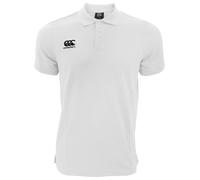 (L, White) Canterbury Mens Waimak Short Sleeve Pique Polo Shirt
