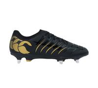 Canterbury Phoenix 2.0 Leather Soft Ground Rugby Boots in Black | Size: 3 Canterbury Black 3