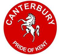 Canterbury - Pride of Kent - (Two Pack) 80mm Diameter Car Bumper Window Decal Sticker