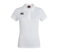 Canterbury Rugby Women's Polo White Club Dry Polo Shirt - New