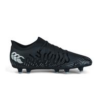 Canterbury Adult Unisex Speed Infinite Pro Firm Ground Rugby Boots | Lightweight Design | Breathable | Grip Texture Firm Ground Rugby Boots, Black/Silver Metallic, 12