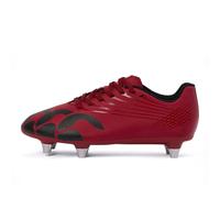 Canterbury Stampede Groundbreak Juniors Soft Ground Rugby Boots 3 Red Dahlia
