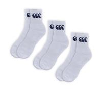 Canterbury Unisex Adult Crew Socks (Pack of 3) (White) - Size UK 2-3.5