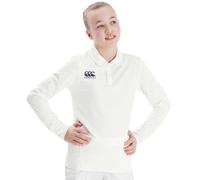 Canterbury Unisex Kids Cricket Long Sleeve Polo Shirt | Moisture Wicking | Breathable Polo Shirt