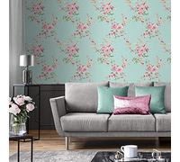 Canterbury Wallpaper Duck Egg, One Size