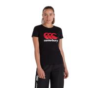 Canterbury Women's CCC Logo T-Shirt | Comfortable Regular Fit | Cotton Blend Non-Technical T-Shirt, Black, 18