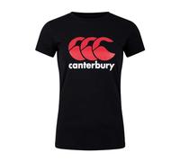 Canterbury Women's CCC Logo T-Shirt | Comfortable Regular Fit | Cotton Blend Non-Technical T-Shirt, Black, 16