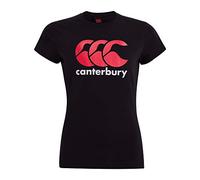 Canterbury Women's CCC Logo T-shirt | Comfortable Regular Fit | Cotton Blend Non-Technical T-Shirt, Black, 12