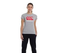 Canterbury Women's CCC Logo T-Shirt | Comfortable Regular Fit | Cotton Blend Non-Technical T-Shirt, Classic Marl, 18