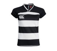 Canterbury Women's Evader Hooped Vapodri Jersey in Black | Size: 12 Canterbury Black 12