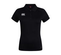 Canterbury Women's Club Dry Polo Shirt in Black | Size: 16 Canterbury Black 16