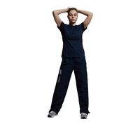 Canterbury Women's Open Hem Stadium Pants | Tracksuit/Lounge Pants | Jogging Bottoms | Durable | Full-Leg Size Zip Track Pants, Navy, 8