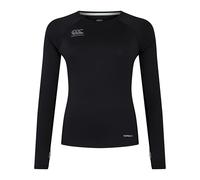 Canterbury Women's Superlight Long Sleeve T-Shirt | Training Top | Breathable | Quick Drying Technical T-Shirt, Black/Gunmetal Grey, 12