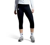 Canterbury Women's VapoDri Capri 3/4 Length Tights | Quick Drying Leggings Capri Length Leggings, Jet Black, 12