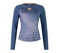 Canterbury Women's Vapodri Graphic Superlight Long Sleeve T-Shirt | Lightweight | Quick Dry Technical T-Shirt, Midnight Navy, 14