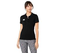 Canterbury Women's Waimak Cotton Polo Shirt | Rugby Shirt | Casual Top For Long Lasting Comfort, Black, 14