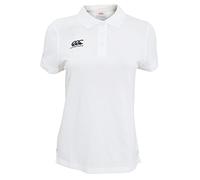 Canterbury Women's Waimak Cotton Polo Shirt | Rugby Shirt | Casual Top For Long Lasting Comfort, White, 16