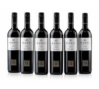 Canti - Italian Red Dry Wine 12%, Medium-Body Grapes Blend, Fruity Taste and Wild Berries Notes, 6x750 ml