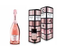 Canti - Prosecco D.O.C. Millesimato, Rose Sparkling Extra Dry, Wine Gift Pack, Italian Glera and Pinot Noir Grape Varieties from Veneto, Fresh and Sweet Taste, 1x750 ml (Pack of 6)