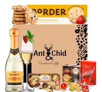 Canti Prosecco White Wine Chocolate Hamper Gift, Birthday Gift for Women, Prosecco and Chocolates for her