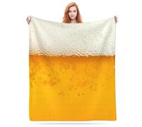 Cantidelli 3D Funny Realistic Food Funny Beer Flannel Fleece Throw Blankets 50"X40" Soft Cozy Fluffy Winter Fall Blanket Cozy Soft Fuzzy Plush Home Decor for Couch Bed Sofa Living Room Bedroom