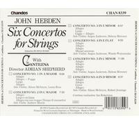 CANTILENA JOHN HEBDEN: SIX CONCERTOS FOR STRINGS NEW CD
