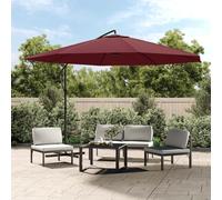 vidaXL Cantilever Umbrella with Aluminium Pole 350cm Bordeaux Red Parasol