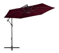 Cantilever Garden Parasol with Aluminium Pole Bordeaux Red 300 cm