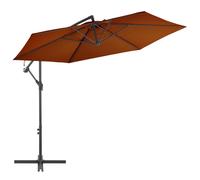 Cantilever Garden Parasol with Aluminium Pole Terracotta 300 cm