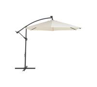 Cantilever Garden Parasol with LED Lights 2.85 m Beige CORVAL