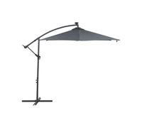 Cantilever Garden Parasol with LED Lights 2.85 m Grey CORVAL