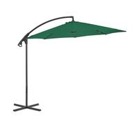 vidaXL Cantilever Umbrella with Steel Pole 300 cm Green, Green