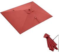 Cantilever Offset Umbrella Replacement Canopy - Uv Protective Square Patio Cover, Durable Fabric, 8 Ribs, Weather-resistant Parasol Top For Outdoor Shade Red 250x250cm/8x8ft