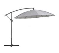 Beliani Cantilever Parasol 268cm Calabria Ii Dark Grey, Grey