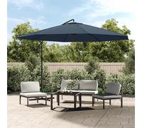 Cantilever Parasol 3.5m Navy Blue Polyester Hanging Umbrella with Crank w/proof