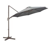 Cantilever Parasol 3m Aluminium Dark Grey 300x300x240cm Tilt Large 360° Umbrella