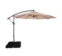 Cantilever Parasol 3m Hanging Banana Umbrella & Square Base Garden Patio