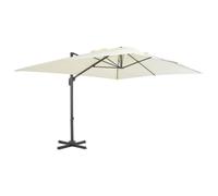 vidaXL Cantilever Garden Parasol with Aluminium Pole 400x300 cm Sand, Yellow