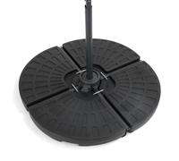 CHRISTOW Cantilever Banana Parasol Base 66kg, Garden Umbrella Weight, Sand Or Water Filled, 4 Piece, Heavy Duty, Weather Resistant