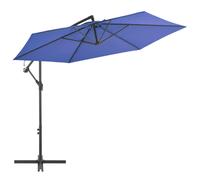 vidaXL Cantilever Umbrella with Aluminium Pole 300 cm Blue, Blue