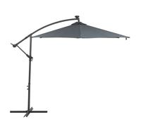 Cantilever Parasol LED 285 cm CORVAL Graphite Grey