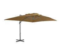 vidaXL Cantilever Umbrella with Aluminium Pole 400x300 cm Taupe, Brown