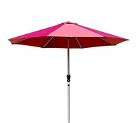 Cantilever Parasol Umbrella Extra Large Red Patio Umbrella, 2.7m Sun Protection Garden Parasol with Crank and 8 Ribs, Market Dining Table Umbrella for Deck Beach Pool