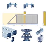 Cantilever Sliding Gate Kit up to 4m | Tracks, Wheels, Rollers, Guide, Stopper and Gate Catcher