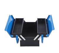 Cantilever Tool Box Metal 2 Layer 3 Tray Portable Folding Tool Storage Box for Home Car Repair Maintenance