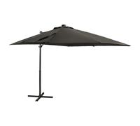 Cantilever Umbrella Anthracite 250cm PA-Coated Fabric & Aluminium LED Tilt360 UV