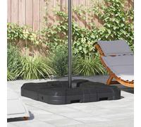 vidaXL Umbrella Base Set 2 pcs Black 88.5 x 88.5 x 12 cm Plastic, Garden and Ter